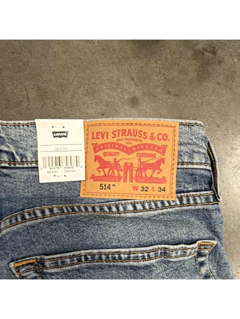 Levi’s 514 Straight Jeans Men’s 32x34 Blue Flex Eco Performance Stretch NWT